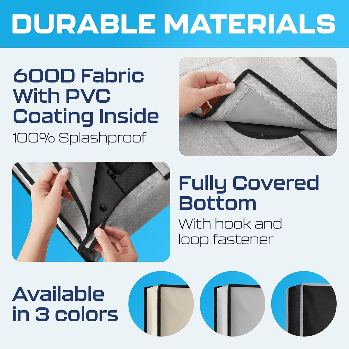 Outdoor TV Cover 50 Inch Weatherproof | TV Cover for outside | 50 Inch Outdoor Waterproof Smart Shield TV Screen Protector for Outside-Gray